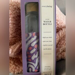 Purple and Pink Glass Water Bottle